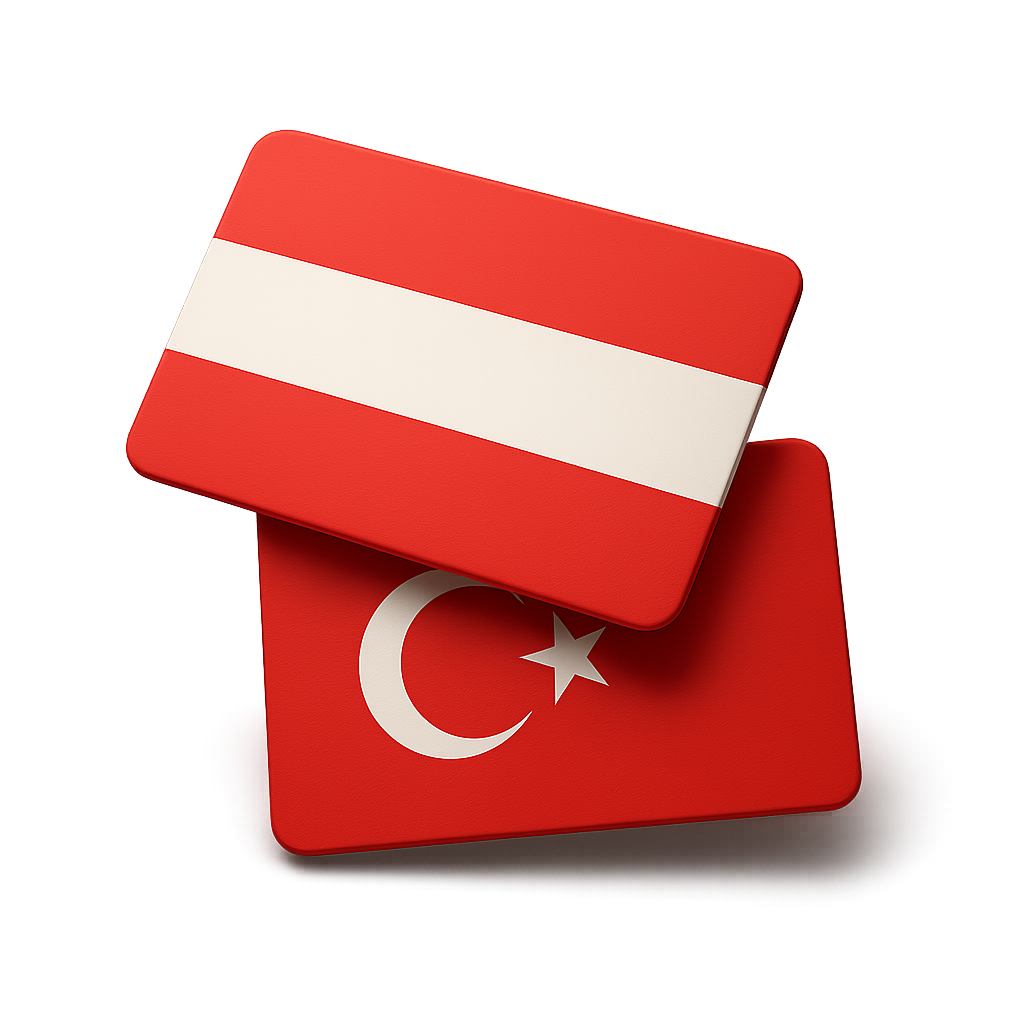 Austria & Turkey flags
